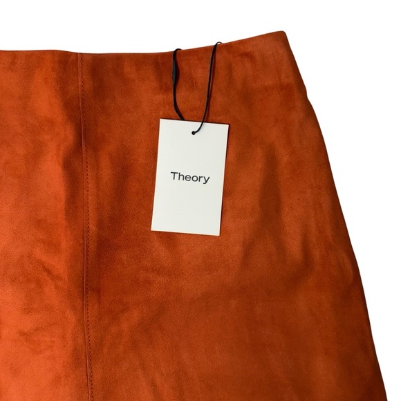 Theory 100% Lamb Leather Suede Mini Skirt. Size 0 - Picture 11 of 11